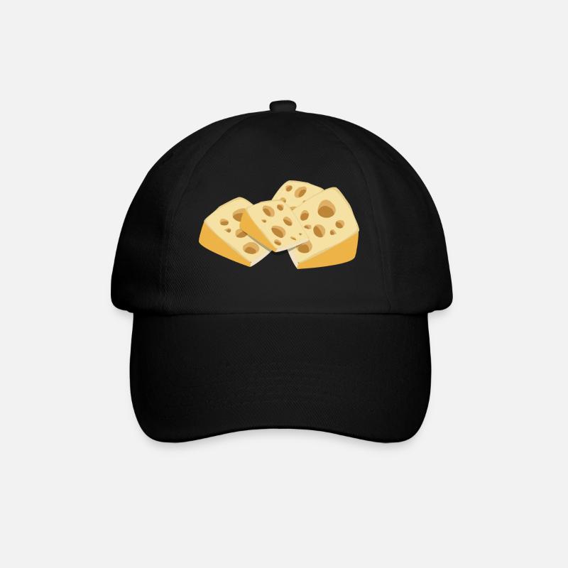 swiss cheese - Baseball Cap - black/black