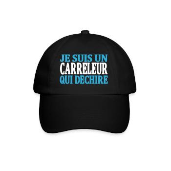 Je suis un carreleur qui déchire - Casquette classique - noir/noir - Devant