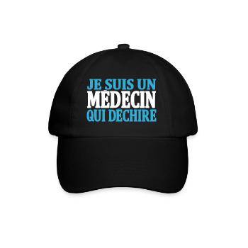 Je suis un médecin qui déchire - Casquette classique - noir/noir - Devant