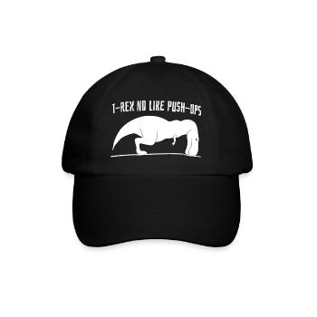 T Rex No Like Push Ups Graphic - Baseball Cap - black/black - Front