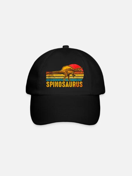 Spinosaurus Dinosaurier - Baseballkappe - Schwarz/Schwarz