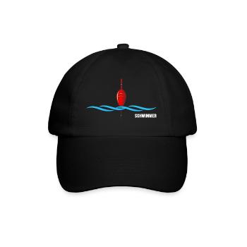 Schwimmer schwimmt im Wasser "Schwimmtrainer Boje" - Baseballkappe - Schwarz/Schwarz - Vorne
