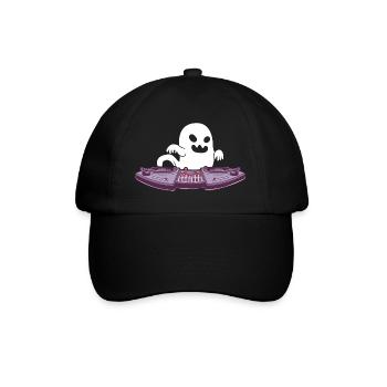 DJ "ghost-music" bass sound disco beat boombox - Baseball Cap - black/black - Front