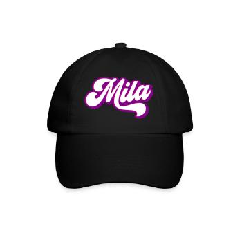 Mila | Farben änderbar - Baseballkappe - Schwarz/Schwarz - Vorne