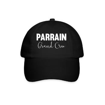 Parrain grand cru - Casquette classique - noir/noir - Devant