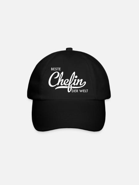 Beste Chefin der Welt - Baseballkappe - Schwarz/Schwarz