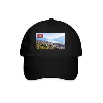 Vevey, Schweiz. - Baseballkappe - Schwarz/Schwarz - Vorne