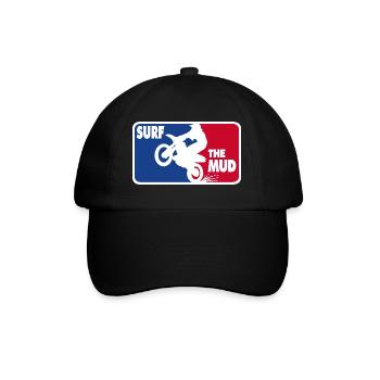 Surf the Mud - for bikers - Baseballkappe - Schwarz/Schwarz - Vorne