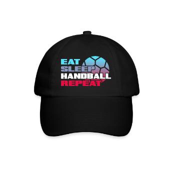 handball handballspieler handball-life - Baseballkappe - Schwarz/Schwarz - Vorne