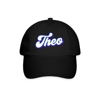 Theo | Farben änderbar - Baseballkappe - Schwarz/Schwarz - Vorne