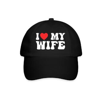 I Love My Wife - Casquette classique - noir/noir - Devant
