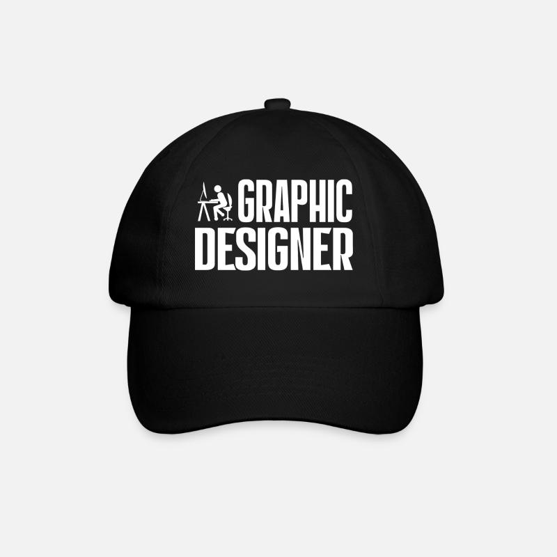 Graphic Designer - Grafikdesigner - Baseballkappe - Schwarz/Schwarz