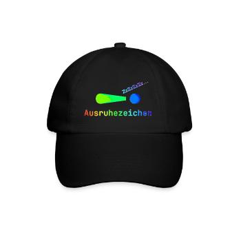 Signe de repos | Sommeil | Paresseux | Fatigué | Drôle - Casquette classique - noir/noir - Devant