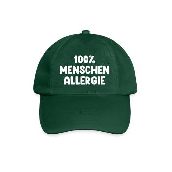 100% Menschen Allergie - Baseballkappe - Flaschengrün - Vorne