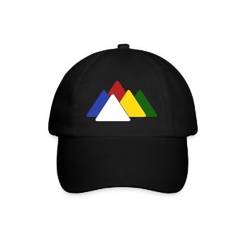 Randonnée en montagne, drapeau de prière du Népal, alpiniste de l'Himalaya - Casquette classique - noir/noir - Devant
