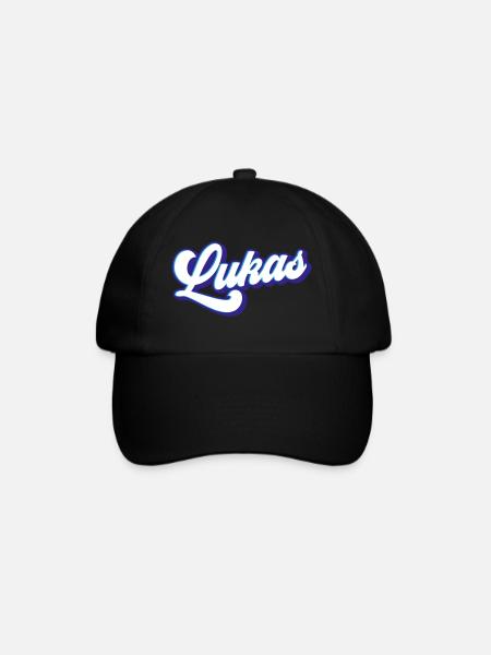 Lukas | Farben änderbar - Baseballkappe - Schwarz/Schwarz