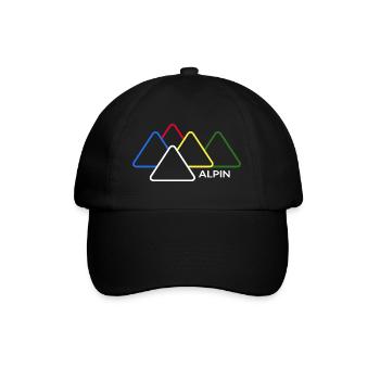mountaineering sherpa alpine ferrata mountain summit - Baseball Cap - black/black - Front