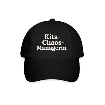 Kita Chaos Managerin (hellbeige) - Baseballkappe - Schwarz/Schwarz - Vorne