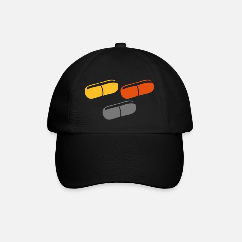 Trois pilules - Casquette classique - noir/noir