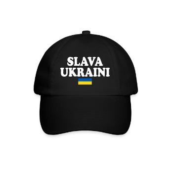 Slava ukraini - Baseballkappe - Schwarz/Schwarz - Vorne