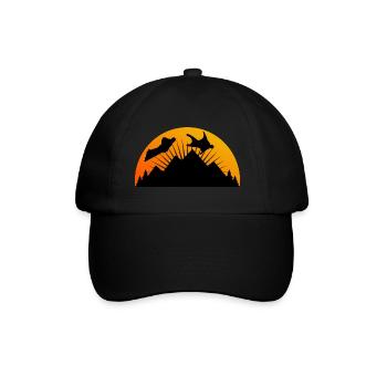 Wingsuit flying Base Jumping Skydiving Retro - Baseball Cap - black/black - Front