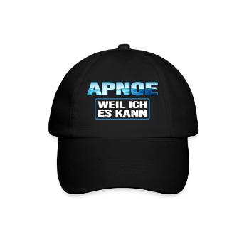 Apnoe Taucher tauchen unter Druck Tauchzeit - Baseballkappe - Schwarz/Schwarz - Vorne