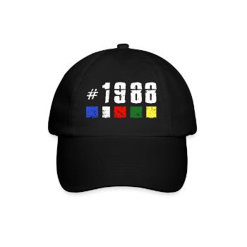 1988 Vintage Anniversaire Rétro Anniversaire « Nouveau Tibet » - Casquette classique - noir/noir - Devant