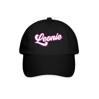 Leonie | Farben änderbar - Baseballkappe - Schwarz/Schwarz - Vorne
