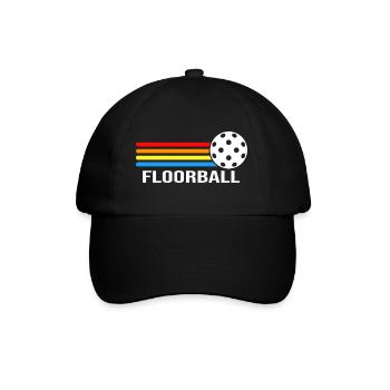 Floorball Unihockey FLOORBALLspieler - Baseballkappe - Schwarz/Schwarz - Vorne
