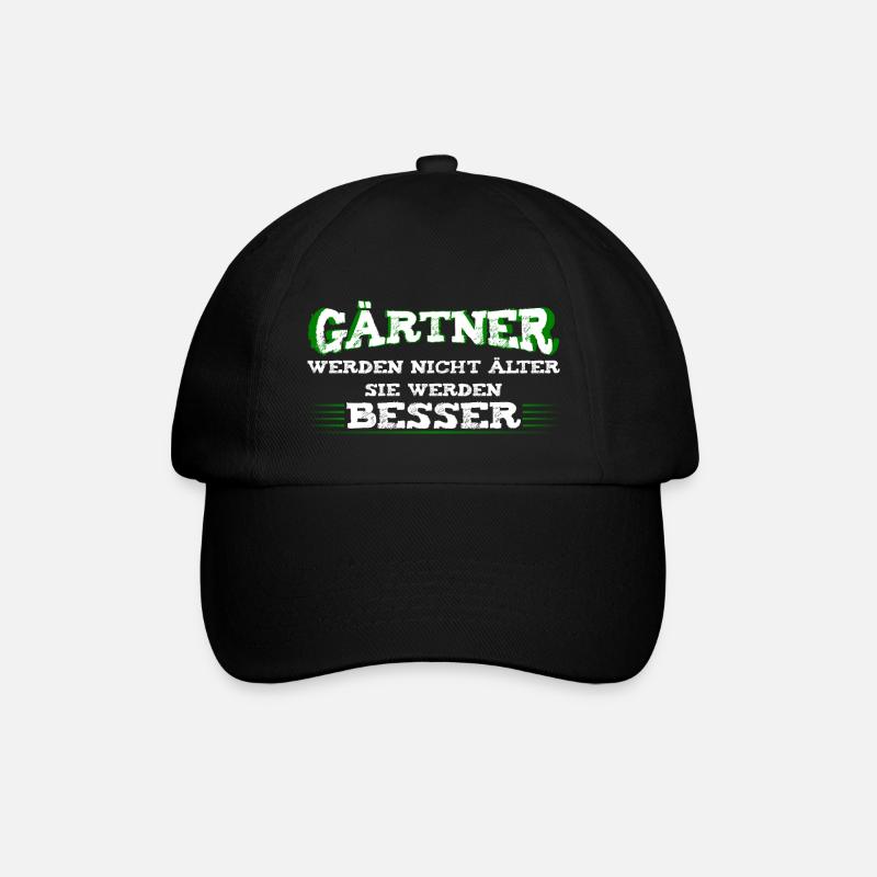Gärtner werden nur besser - Baseballkappe - Schwarz/Schwarz
