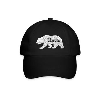 Uncle Bear. Gifts for uncles. Camping. Wildlife. - Baseball Cap - black/black - Front