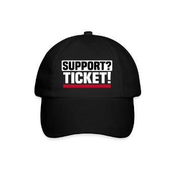 No support without a ticket - IT Administrator Office - Baseball Cap - black/black - Front