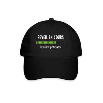 Geek En Cours De Réveil Veuillez Patienter - Casquette classique - noir/noir - Devant