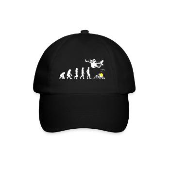 Fallschirmspringen Evolution - Baseballkappe - Schwarz/Schwarz - Vorne
