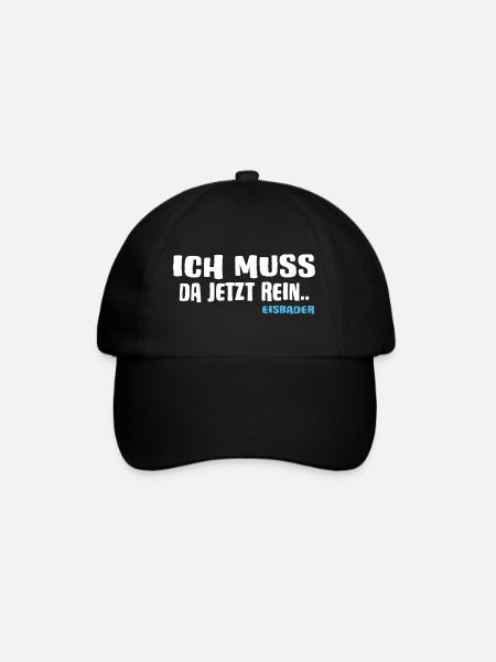 Eisbader Winterschwimmer Winterhart Eisbad - Baseballkappe - Schwarz/Schwarz