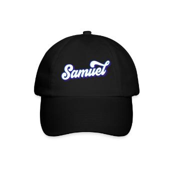 Samuel | Farben änderbar - Baseballkappe - Schwarz/Schwarz - Vorne