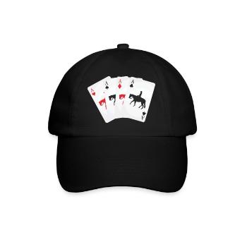 Kartenspiel Westernreiter - Baseballkappe - Schwarz/Schwarz - Vorne