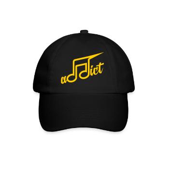Addict Music - Baseballkappe - Schwarz/Schwarz - Vorne
