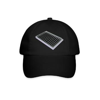 96 Well Plate / 96 perforated plate - Baseball Cap - black/black - Front