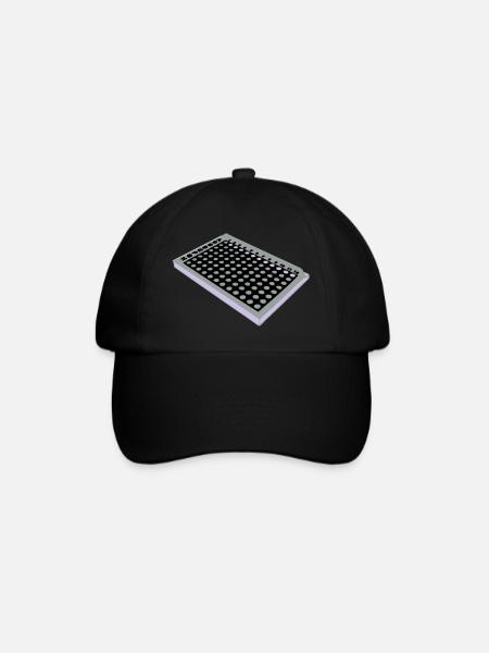 96 Well Plate / 96 perforated plate - Baseball Cap - black/black