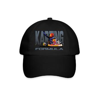 Kart fahren - Baseballkappe - Schwarz/Schwarz - Vorne