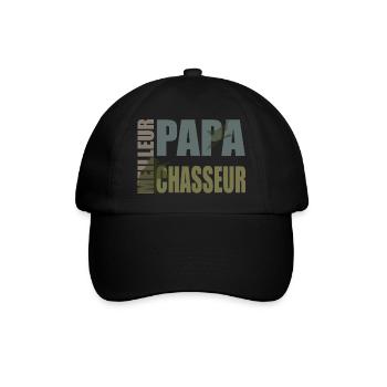 Meilleur Papa Chasseur Cool - Casquette classique - noir/noir - Devant