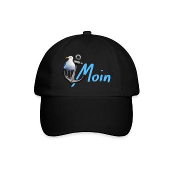 Möwe - Baseballkappe - Schwarz/Schwarz - Vorne