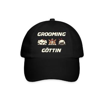 Dames Grooming motif de déesse pour chien coiffeur, chien - Casquette classique - noir/noir - Devant