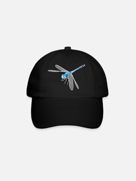 Libelle - Baseballkappe - Schwarz/Schwarz