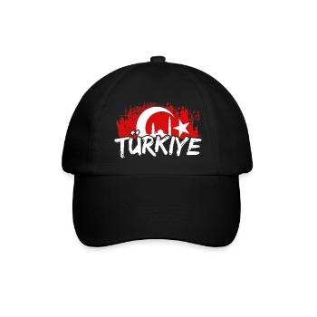 Türkiye Türkei Turkey Turkish Fußball Futbol türke - Baseballkappe - Schwarz/Schwarz - Vorne