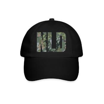 GB camouflage NLD text! - Baseball Cap - black/black - Front