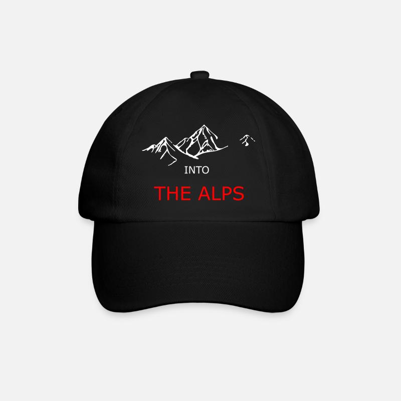 text into the alps - Casquette classique - noir/noir