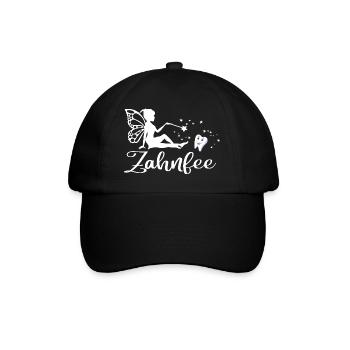 Zahnfee Zahn zaubern Zauberstab Zahnärztin - Baseballkappe - Schwarz/Schwarz - Vorne