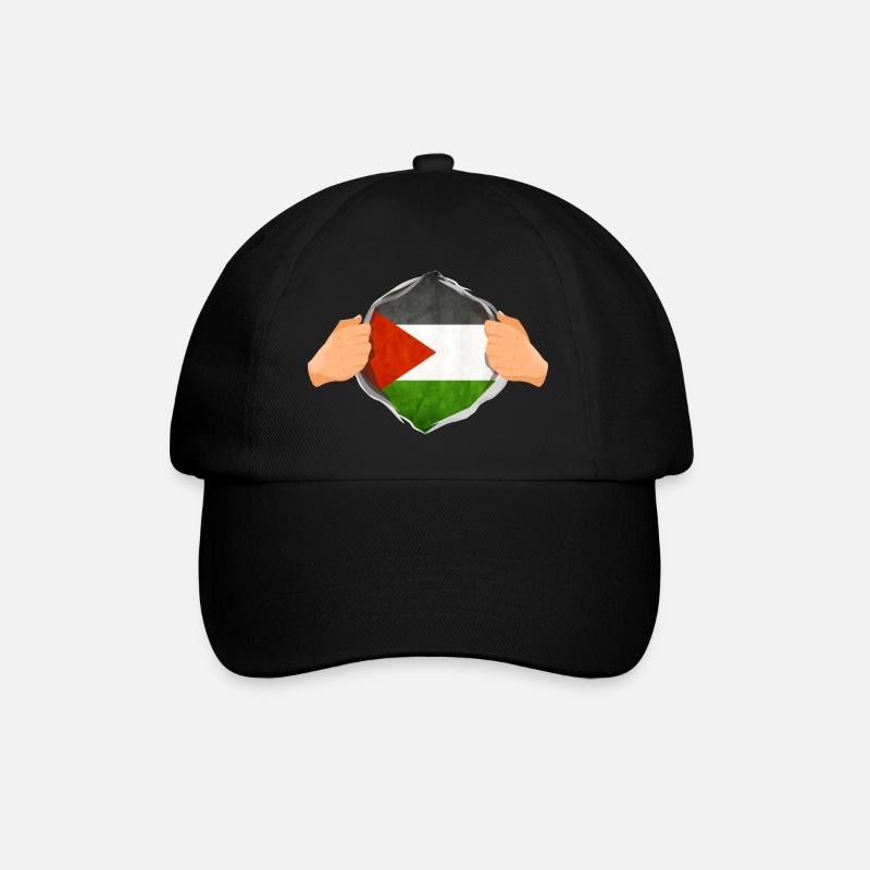 Starkes palästinensisches Helden-Spaßgeschenk - Baseballkappe - Schwarz/Schwarz